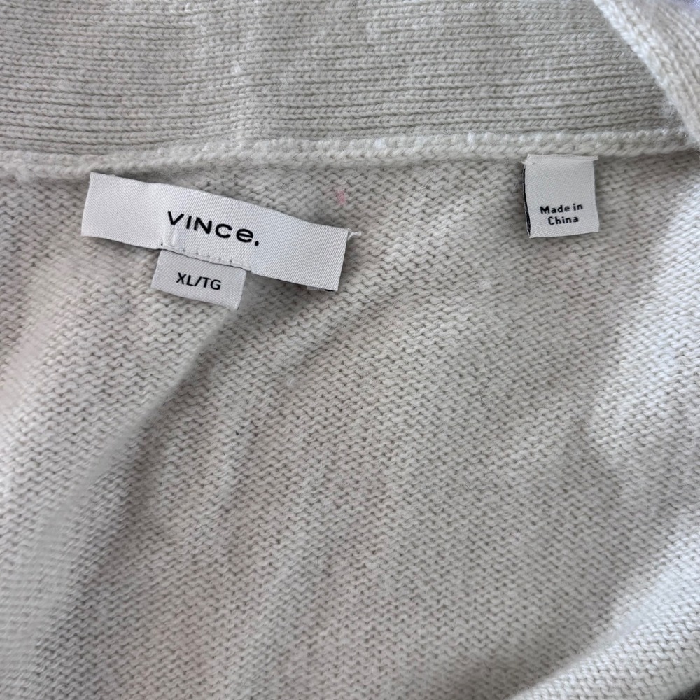 Vince Wool Cashmere Cream Long Grandpa Cardigan Size XL - Picture 6 of 6